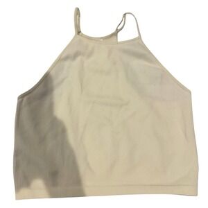 DSG Cream Ribbed Women's Crop Top‎